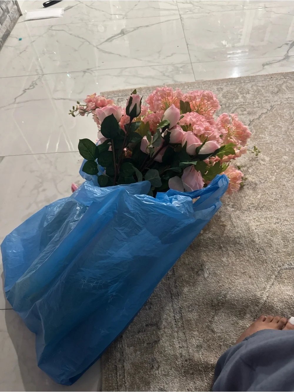 Bulk Assortment of Pink and White Realistic Floral Arrangement